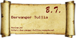 Bervanger Tullia névjegykártya